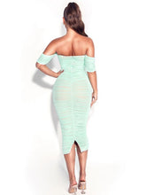 Load image into Gallery viewer, QUENBY OFF SHOULDER MESH MAXI DRESS