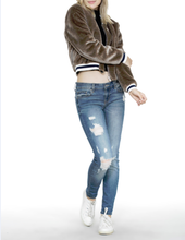 Load image into Gallery viewer, TRIM BOMBER FUR JACKET