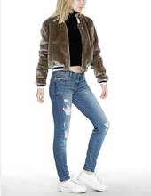 Load image into Gallery viewer, TRIM BOMBER FUR JACKET