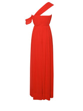 Load image into Gallery viewer, RED PARADISE HIGH SLIT CHIFFON MAXI DRESS