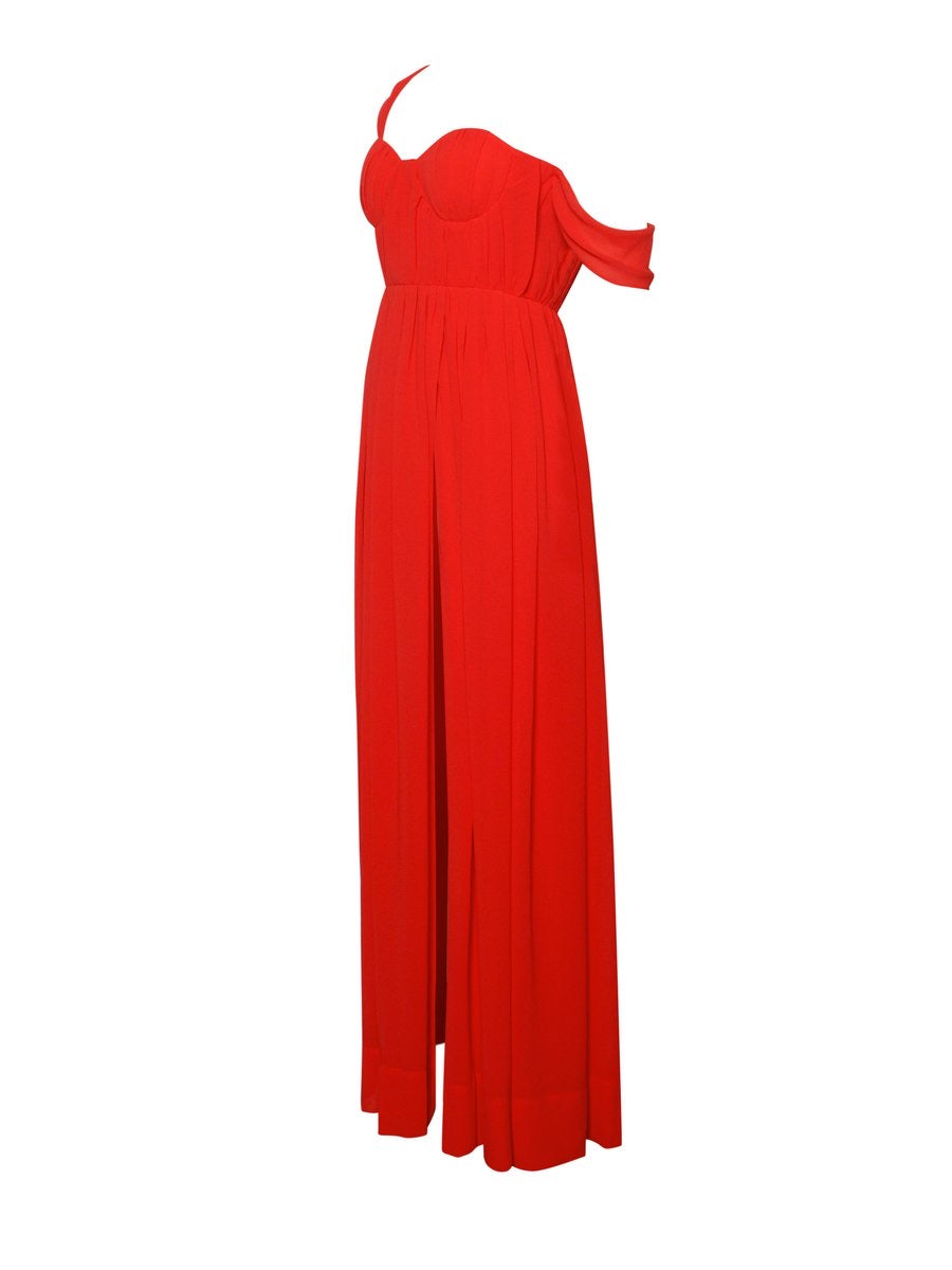 RED PARADISE HIGH SLIT CHIFFON MAXI DRESS – Arelia's Dream