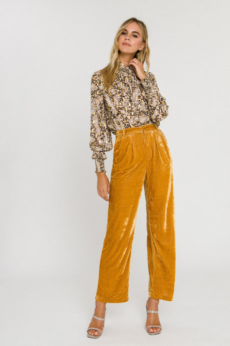 ENDLESS ROSE VELVET WIDE LEG PANTS