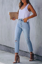 Load image into Gallery viewer, AVERY HIGH-WAISTED DISTRESSED BOYFRIEND JEANS