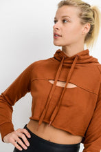 Load image into Gallery viewer, PEEKABOO CROP HOODIE SWEATSHIRT