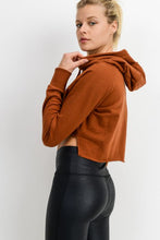 Load image into Gallery viewer, PEEKABOO CROP HOODIE SWEATSHIRT