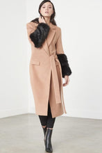 Load image into Gallery viewer, LAVISH ALICE TIE FRONT FAUX FUR COAT