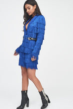 Load image into Gallery viewer, LAVISH ALICE FRINGE TAILORED BLAZER DRESS