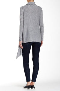LOVE STITCH ASYMMETRICAL ZIP CARDIGAN