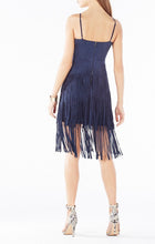 Load image into Gallery viewer, BCBG EVIN FAUX-SUEDE TIERED FRINGE DRESS