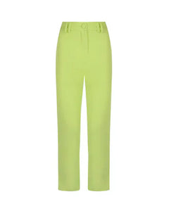 APPLE GREEN SPLIT FRONT TAILORED SLIM LEG TROUSER