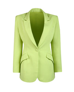 APPLE GREEN TAILORED SLIM FIT JACKET
