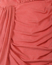 Load image into Gallery viewer, CORAL LUREX ONE SHOULDER GATHERED MINI DRESS WITH DRAPE DETAIL