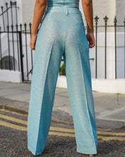 Load image into Gallery viewer, METALLIC WIDE LEG TAILORED TROUSERS