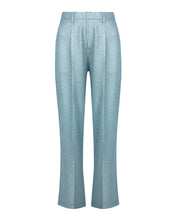 Load image into Gallery viewer, BLUE METALLIC WIDE LEG TAILORED TROUSERS