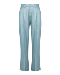 METALLIC WIDE LEG TAILORED TROUSERS