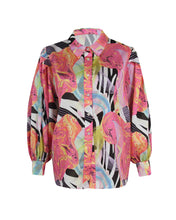Load image into Gallery viewer, MARBLE ZEBRA PRINT SHIRT WITH BALLOON SLEEVES