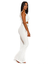 Load image into Gallery viewer, STELLA BACK ZIP STRETCH CREPE CROP TOP