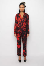 Load image into Gallery viewer, RED FLORAL PANT SUIT