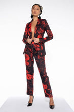Load image into Gallery viewer, RED FLORAL PANT SUIT