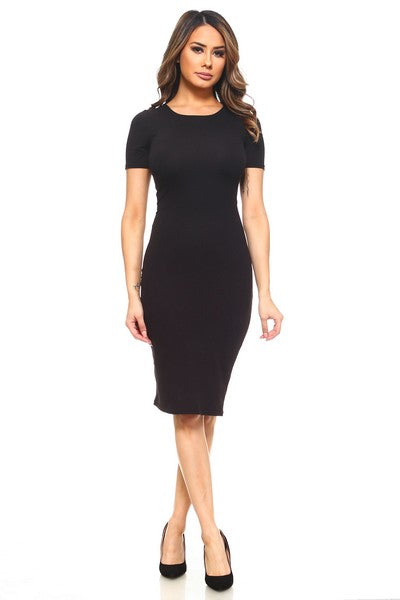 bodycon midi shirt dress Jane White Long Sleeve Dress main image 0
